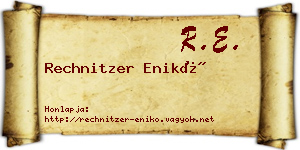 Rechnitzer Enikő névjegykártya